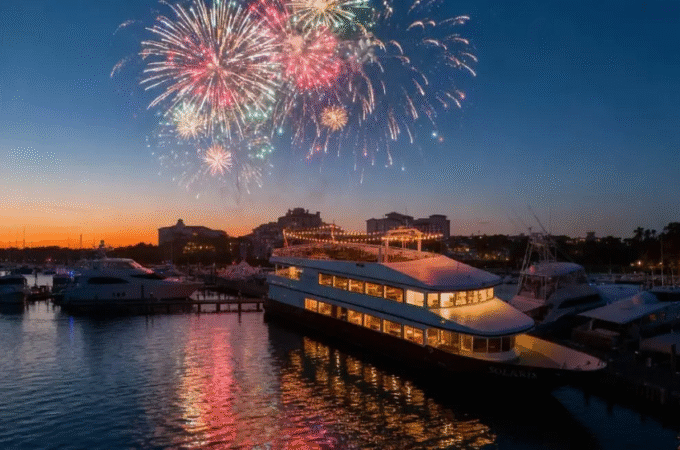 A Night of Lights and Waves on a Fireworks Boat Adventure